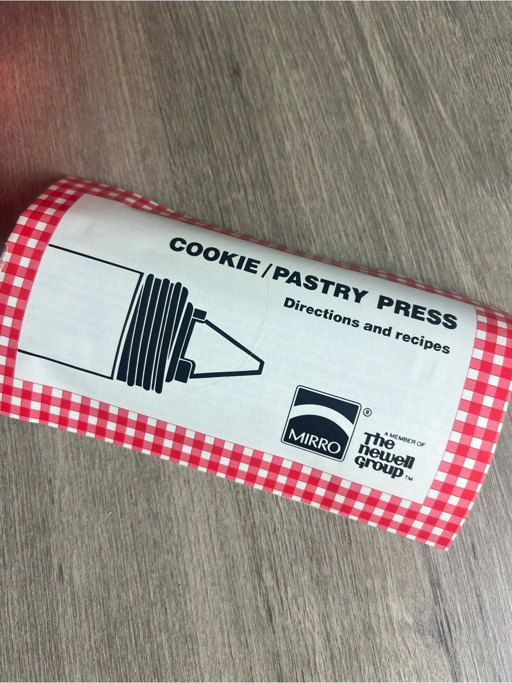 Vintage Mirro Cookie Press in original package Christmas baking cookies
